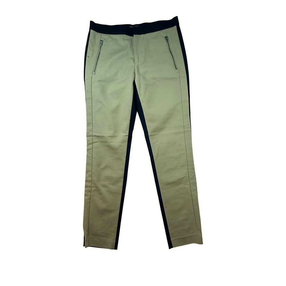 Banana Republic Addison Fit Stretch Pants Khaki Black‎ Size 4 new unique career